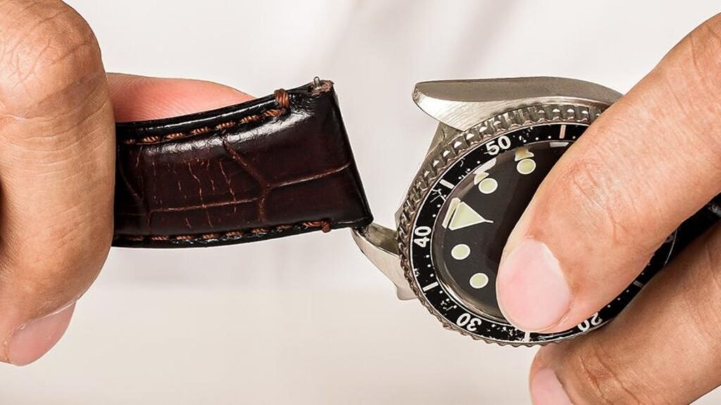 A person Repairing a Watch Strap